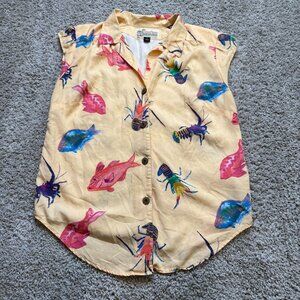 Patagonia Pataloha Womens Size 2 Shirttail Hem Island Shirt Lobster